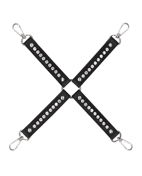 Thumbnail for Shots Ouch Diamond Studded Hogtie - Black