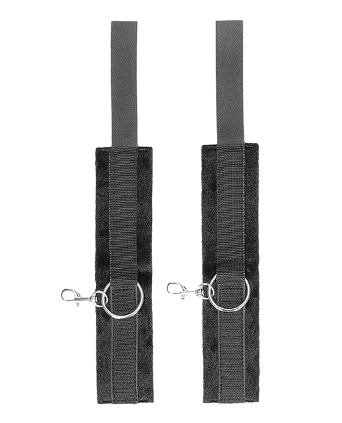 Thumbnail for Shots Ouch Black &amp; White Velcro Hand/Ankle Cuffs - Black