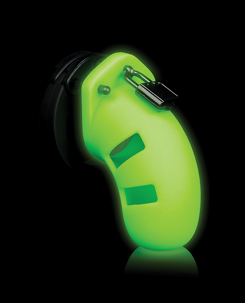 Thumbnail for Shots Ouch 3.5&quot; Model 20 Cock Cage - Glow in the Dark
