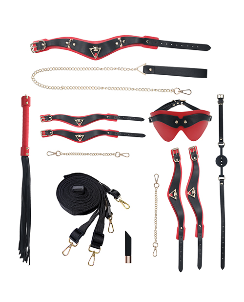 Thumbnail for Shots Ouch! Milan Collection Bondage Kit w/Bag - Black/Red