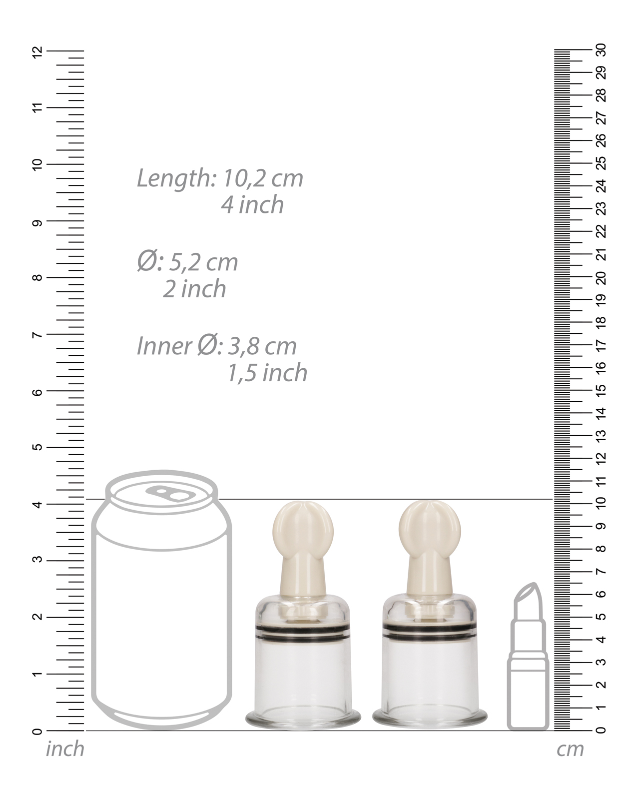 Thumbnail for Shots Pumped Nipple Suction Set - Large Clear