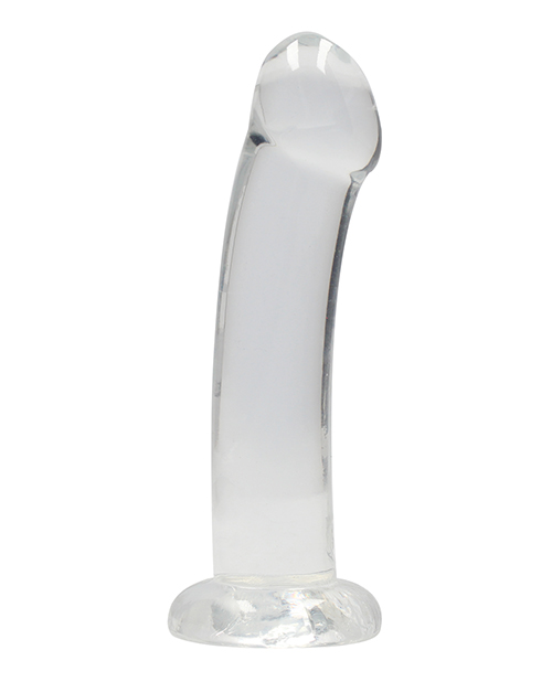 Thumbnail for Shots RealRock Crystal Clear 7" Dildo - Transparent