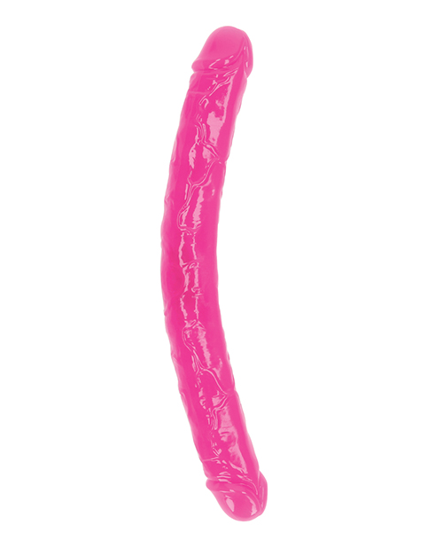 Thumbnail for Shots RealRock 15" Double Dong Glow in the Dark - Neon Pink