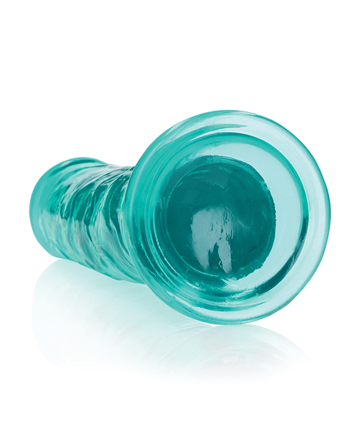 Thumbnail for Shots RealRock Realistic Crystal Clear 10" Straight Dildo - Turquoise