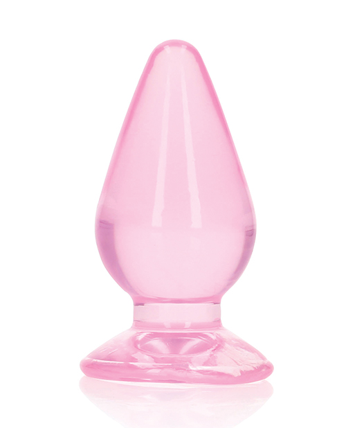 Thumbnail for Shots RealRock Crystal Clear 3.5&quot; Anal Plug - Pink