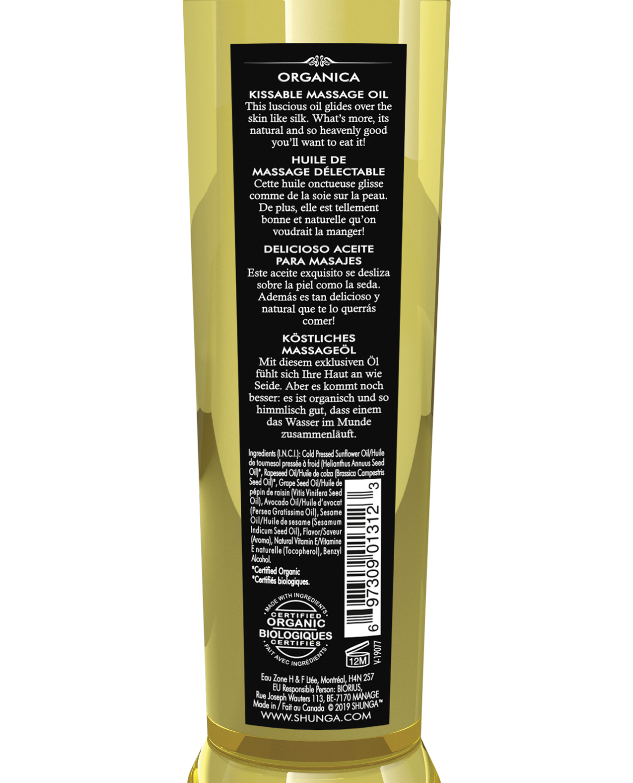 Thumbnail for Shunga Organica Kissable Massage Oil - 8 oz Almond Sweetness