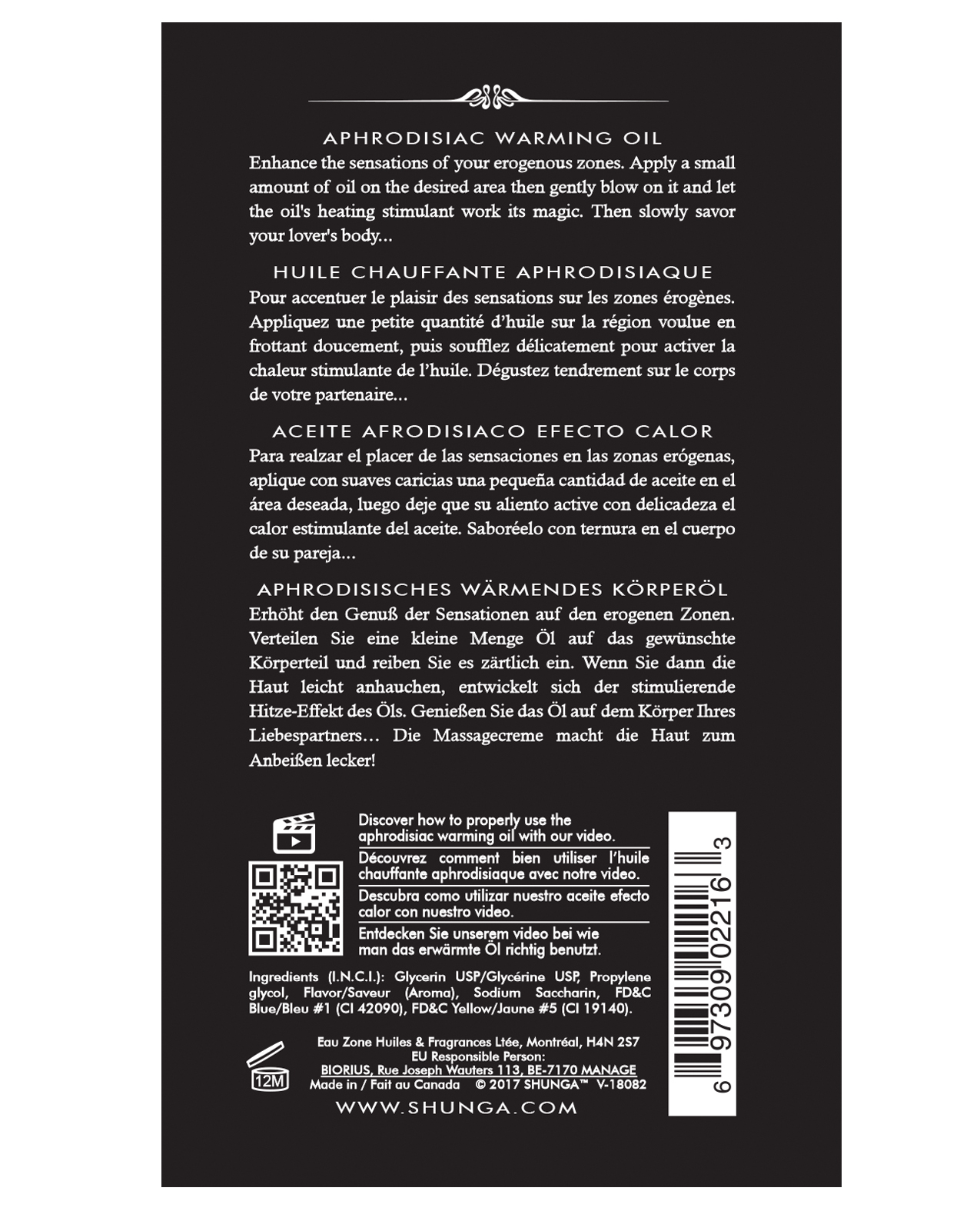 Thumbnail for Shunga Warming Oil - 3.5 oz Midnight Sorbet