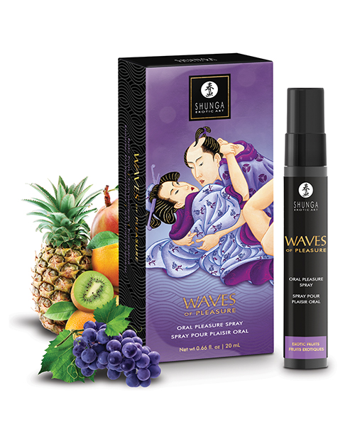 Thumbnail for Shunga Waves of Pleasure Oral Pleasure Spray - .66 oz Exotic Fruits