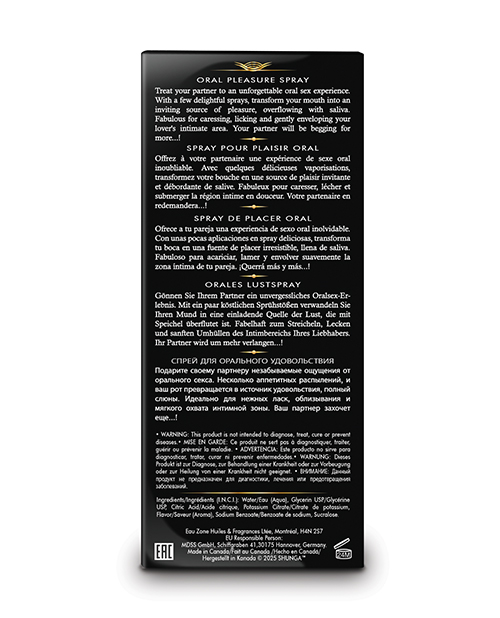 Thumbnail for Shunga Waves of Pleasure Oral Pleasure Spray - .66 oz Sparkling Strawberry Wine