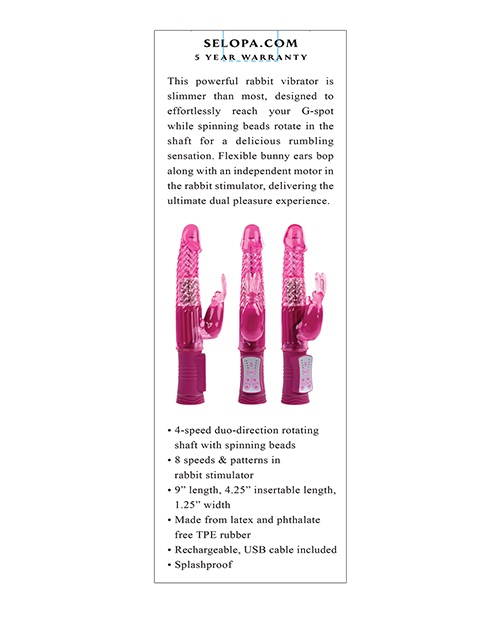 Thumbnail for Selopa Rechargeable Bunny - Pink