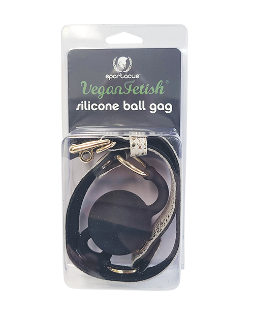 Thumbnail for Spartacus Silicone Gag w/Leather Lining - White Snakeskin Micro Fiber
