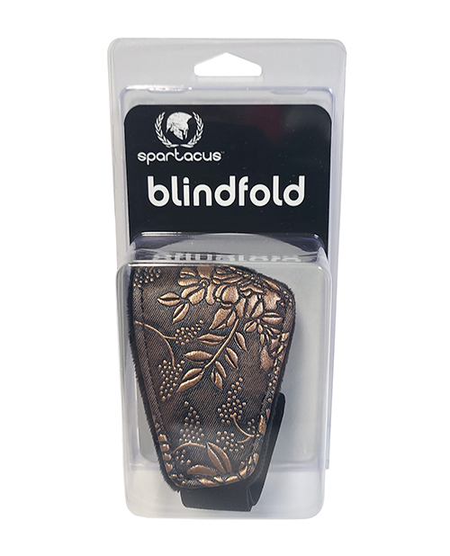 Thumbnail for Spartacus Faux Fur Lining Blindfold - Brown Floral Print