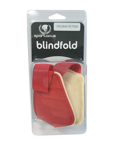 Thumbnail for Spartacus PU Blindfold w/Plush Lining - Red