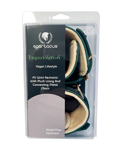 Thumbnail for Spartacus PU Wrist Cuffs w/Plush Lining - Green