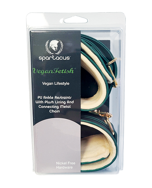 Thumbnail for Spartacus PU Ankle Cuffs w/Plush Lining - Green
