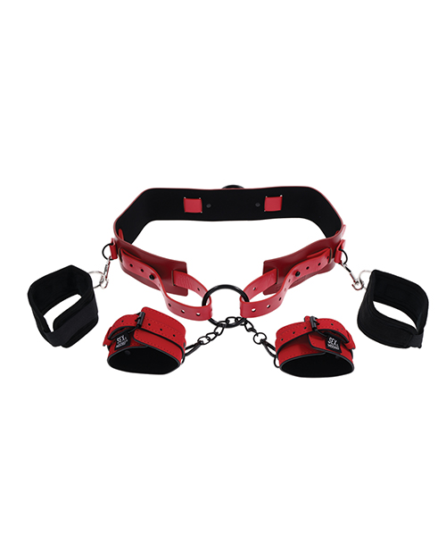 Thumbnail for Sex & Mischief Ex's & Oh's Bound & Belted - Red/Black