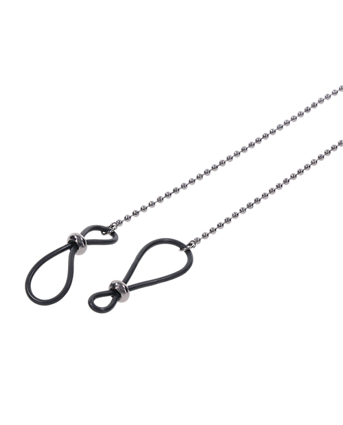 Thumbnail for Sex &amp; Mischief Ex&apos;s &amp; Oh&apos;s Body Jewelry w/Nipple Ties - Black