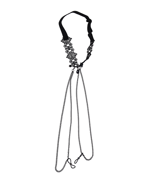 Thumbnail for Sex &amp; Mischief Lace Collar with Nipple Ties