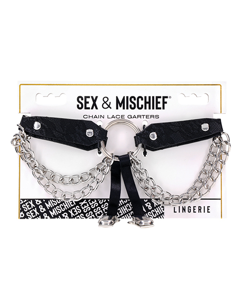 Sex &amp; Mischief Chain Lace Garters