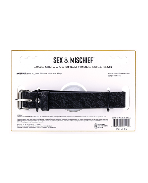 Thumbnail for Sex &amp; Mischief Lace Silicone Breathable Ball Gag