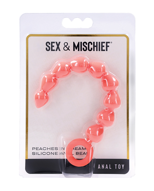 Sex &amp; Mischief Peaches &apos;n CreaMe Silicone Anal Beads