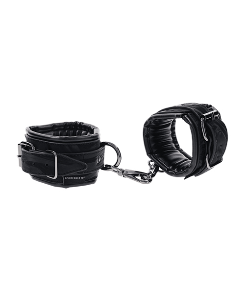 Thumbnail for Sportsheets Velvet Noir Handcuffs - Black