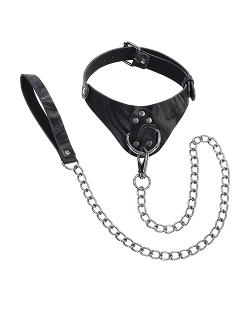 Thumbnail for Sportsheets Velvet Noir Collar &amp; Leash - Black
