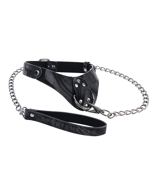Thumbnail for Sportsheets Velvet Noir Collar &amp; Leash - Black