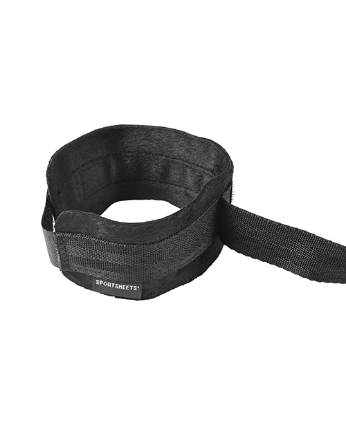 Thumbnail for Sportsheets Velvet Noir Adjustable Hog Tie &amp; Cuff Set - Black