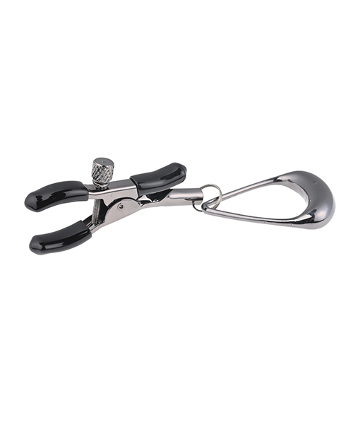Thumbnail for Sportsheets Velvet Noir Tuggable Nipple Clamps - Black