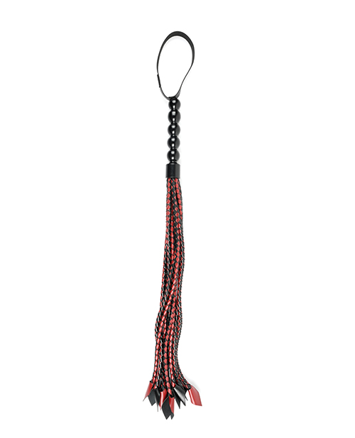 Thumbnail for Saffron Braided Flogger - Red/Black