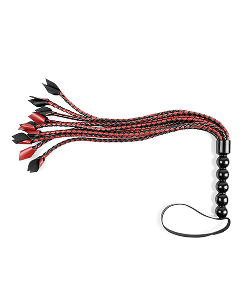 Thumbnail for Saffron Braided Flogger - Red/Black