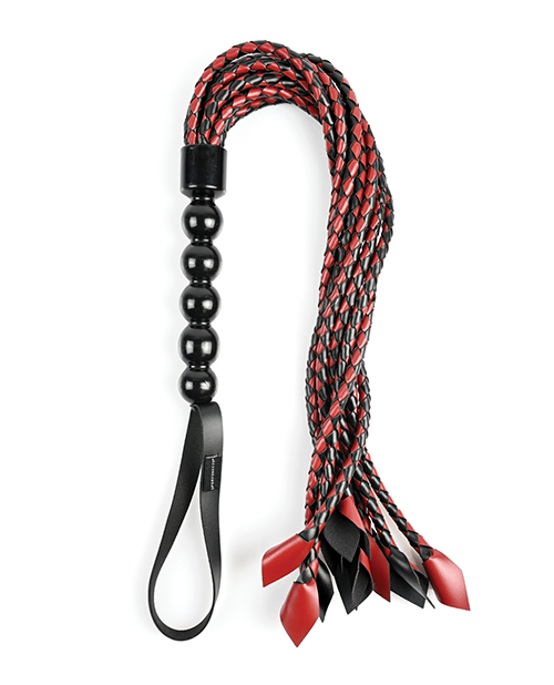 Thumbnail for Saffron Braided Flogger - Red/Black