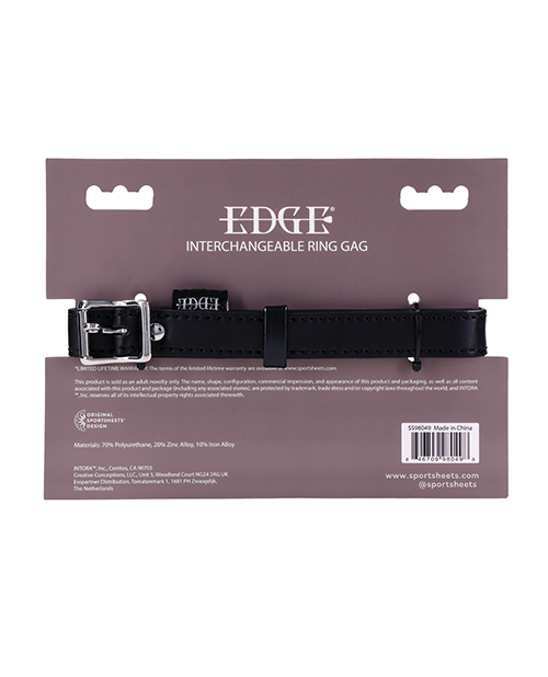 Thumbnail for Edge Interchangeable Ring Gag - Black