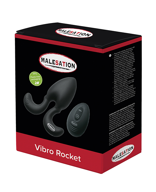 Thumbnail for Malesation Vibro Rocket Anal Plug - Black