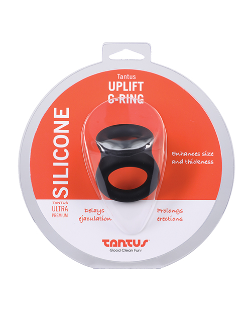 Thumbnail for Tantus Uplift Silicone C Ring - Onyx