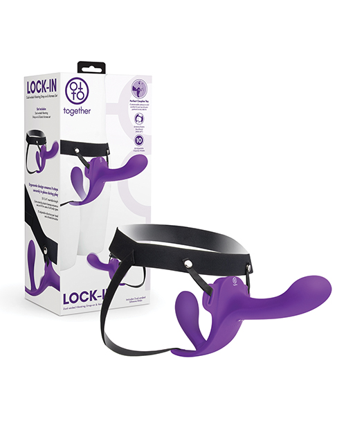 Lock-In Dual-Ended Vibrating Strap-On &amp; Harness Set