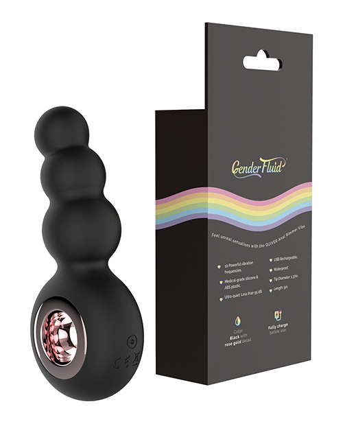 Thumbnail for Gender Fluid Quiver Anal Ring Bead Vibe - Black