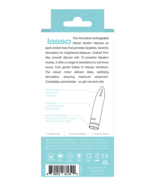 Thumbnail for VeDO Lasso Rechargeable Bullet Vibe - Turquoise