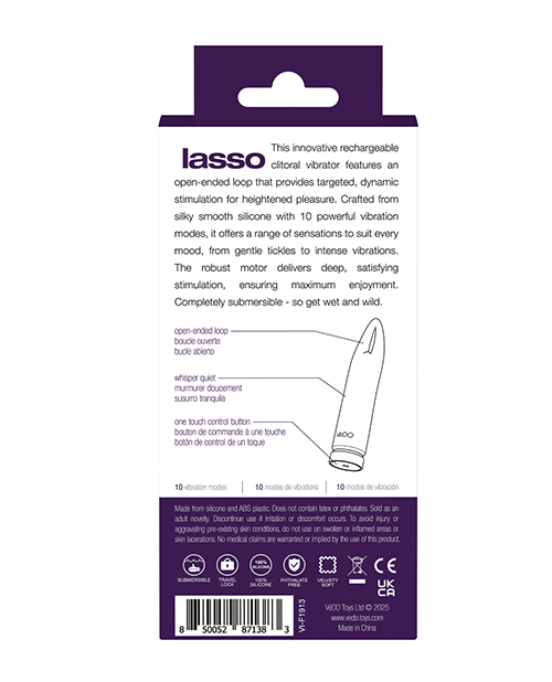 Thumbnail for VeDO Lasso Rechargeable Bullet Vibe - Purple