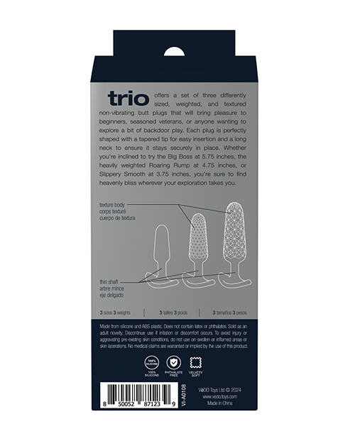 Thumbnail for VeDO Trio Anal Plug Set - Black