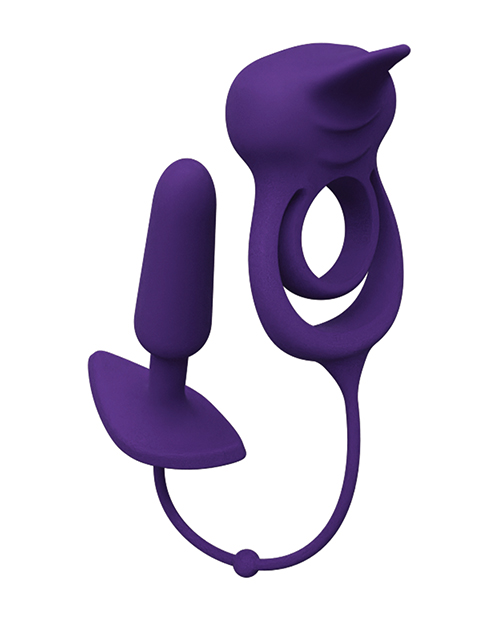 Thumbnail for VeDO Humper Rechargeable Dual C-Ring w/Anal Plug - Purple