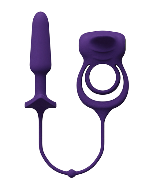 Thumbnail for VeDO Humper Rechargeable Dual C-Ring w/Anal Plug - Purple