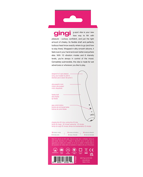 Thumbnail for VeDO Gingi Rechargeable G-Spot - Pink