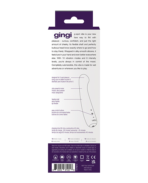 Thumbnail for VeDO Gingi Rechargeable G-Spot - Purple