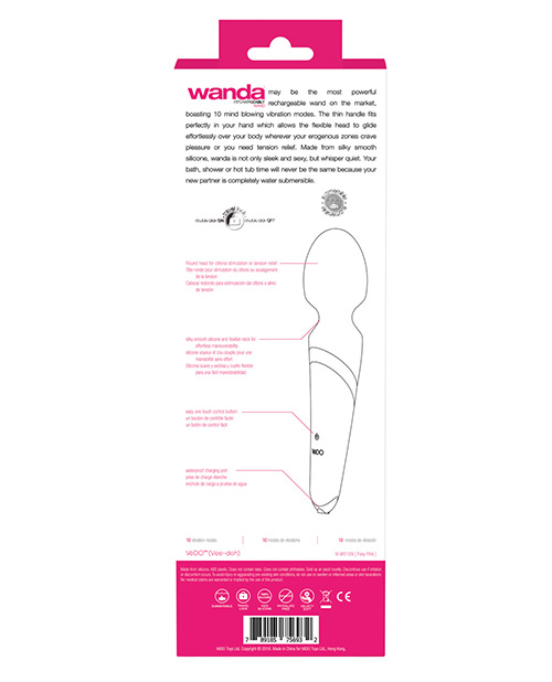 Thumbnail for VeDO Wanda Rechargeable Wand - Foxy Pink