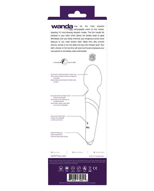 Thumbnail for VeDO Wanda Rechargeable Wand - Deep Purple