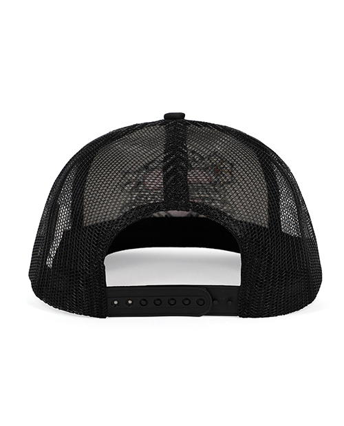 Thumbnail for Wood Rocket Tattoo Heart Mother Fucker Trucker Hat - Black/White