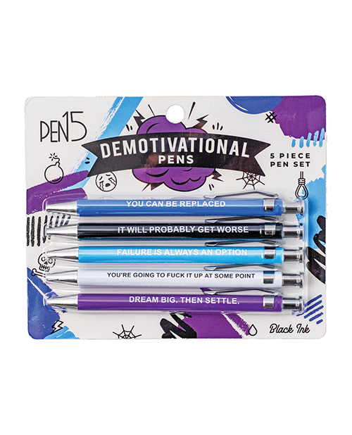 Wood Rocket Demotivational Pens - 5 Pack