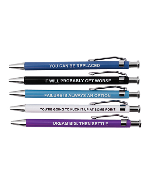 Thumbnail for Wood Rocket Demotivational Pens - 5 Pack